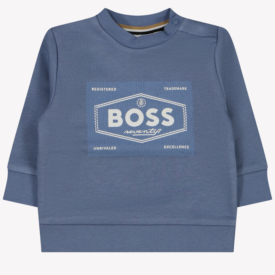 Boss Bambino Ragazzi Maglione Azzurro