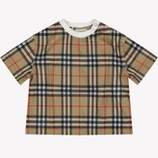 Burberry baby unisex t -koszulka beżowa