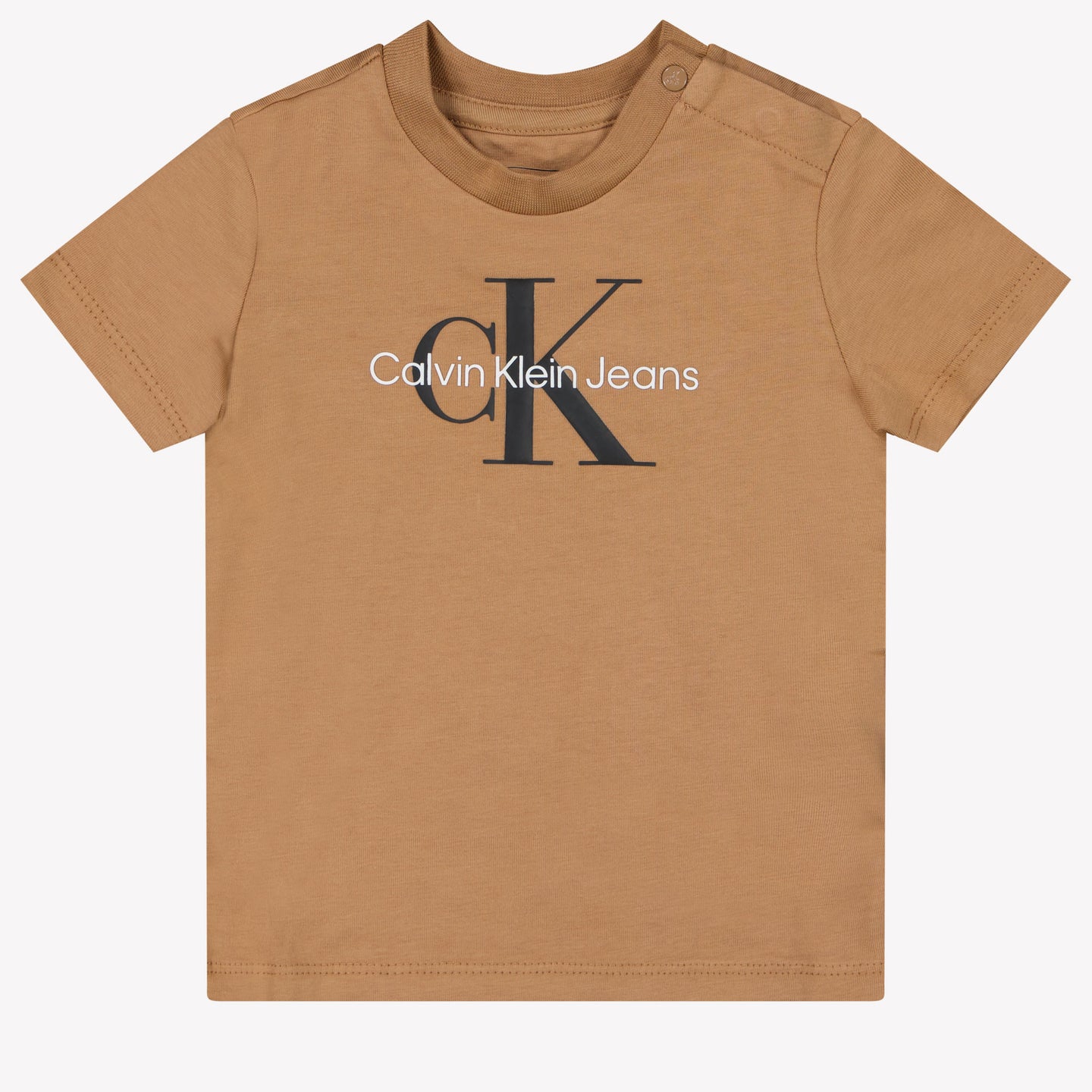 Calvin Klein Baby Unisex T-Shirt in Beige