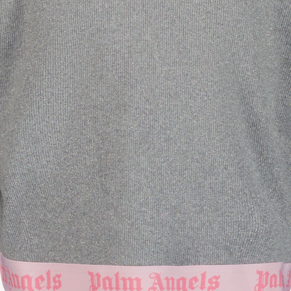 Palm Angels Meisjes T-shirt Zilver