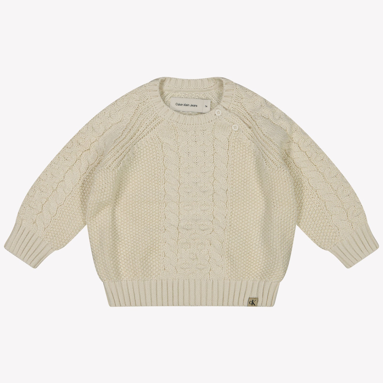 Calvin Klein Bambino Unisex Maglione in Off White