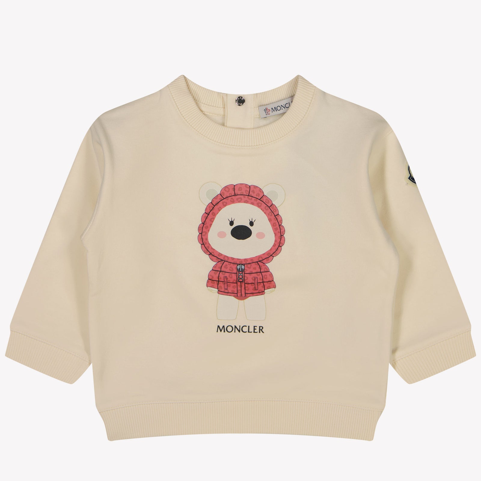 Moncler Bambino Ragazze Maglione Bianco Sporco