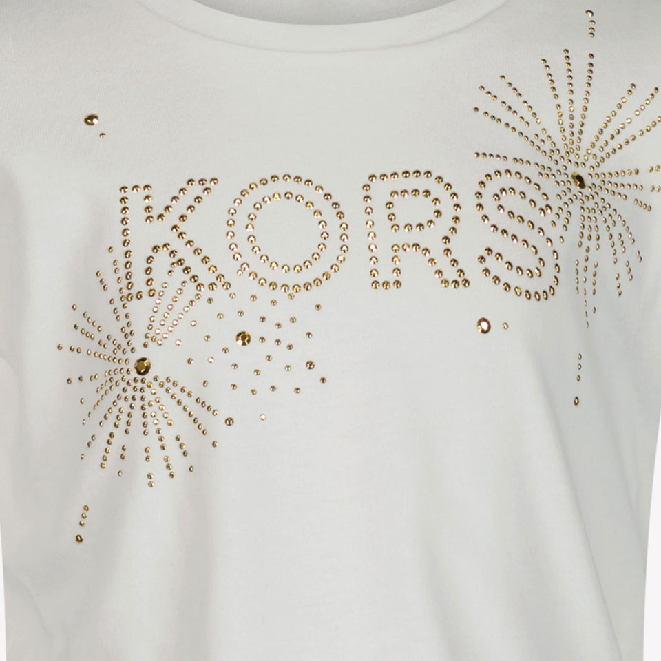 Michael Kors Chicas Camiseta Blanco Roto