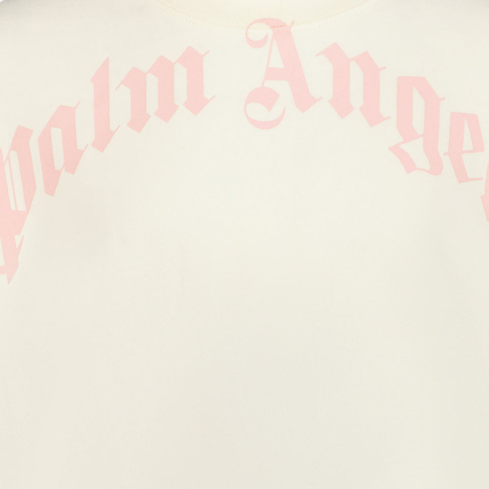 Palm Angels Ragazze Maglione Ecru