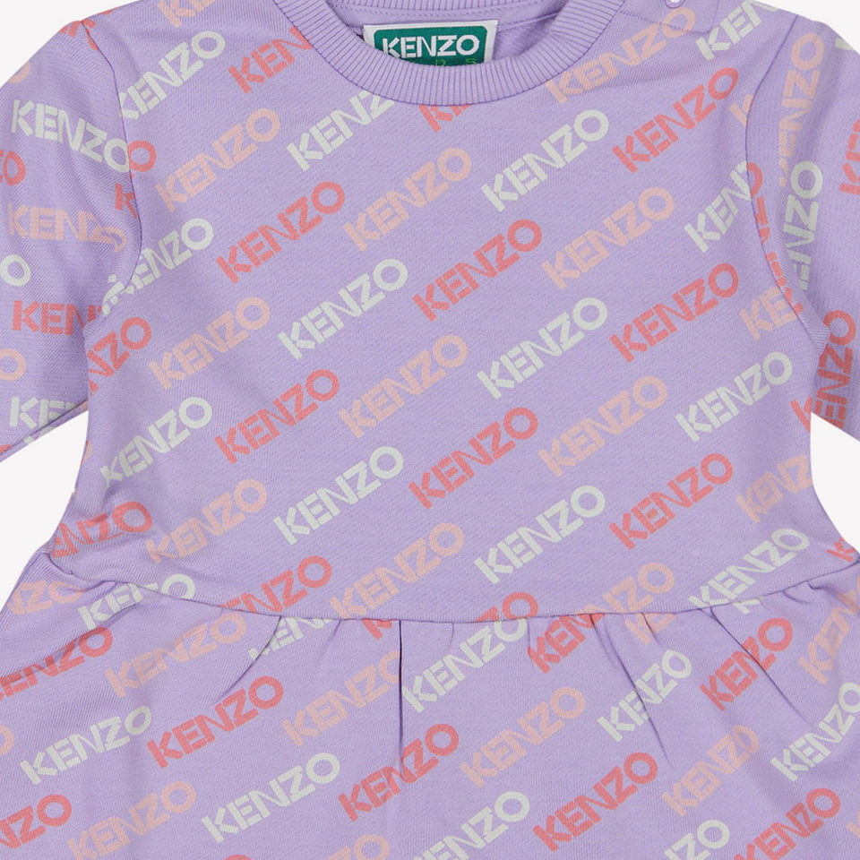 Kenzo Kids Baby Girls Dress Lilac