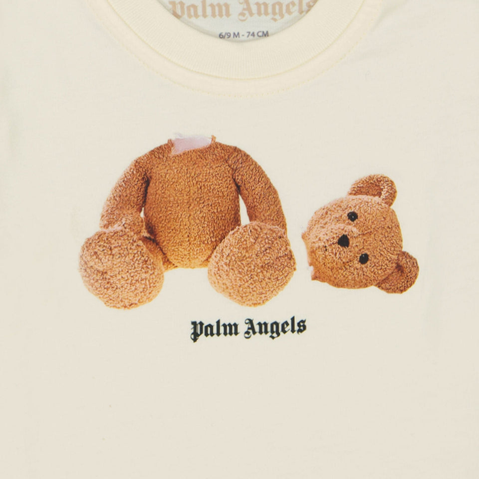 Palm Angels Baby Jongens T-shirt Off White