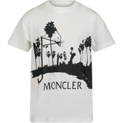 Moncler Kinderjungen T-Shirt Weiß