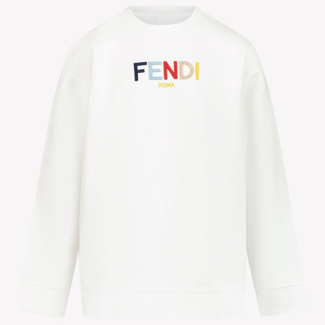 Fendi Ragazzo Unisex Maglione Bianco