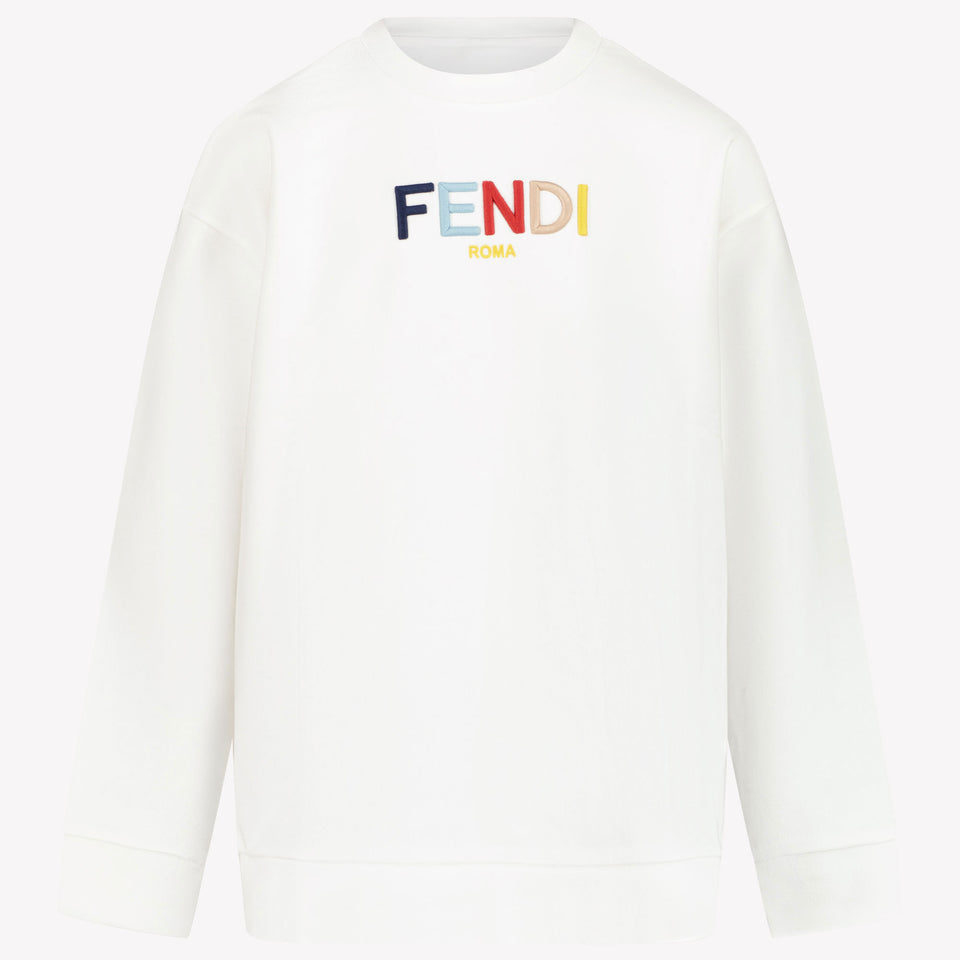 Fendi Ragazzo Unisex Maglione Bianco