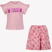 Moschino Childre's Girls Set Pink