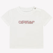 Off-White Bebé Chicas Camiseta en Blanco