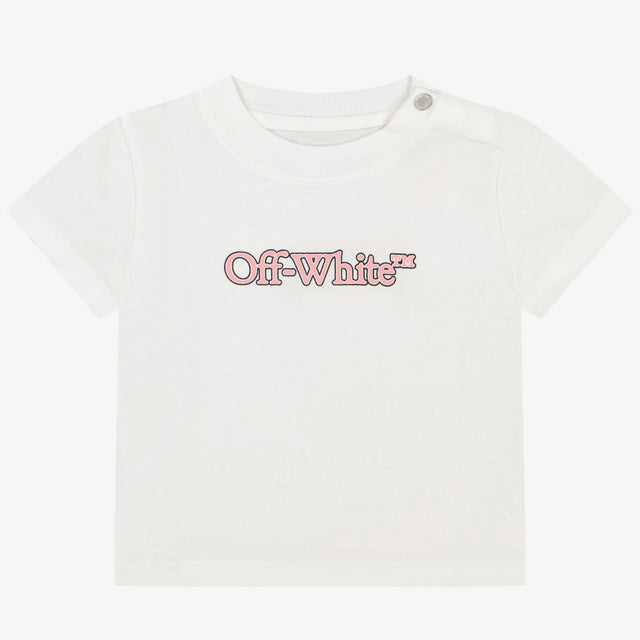 Off-White Bebé Chicas Camiseta en Blanco