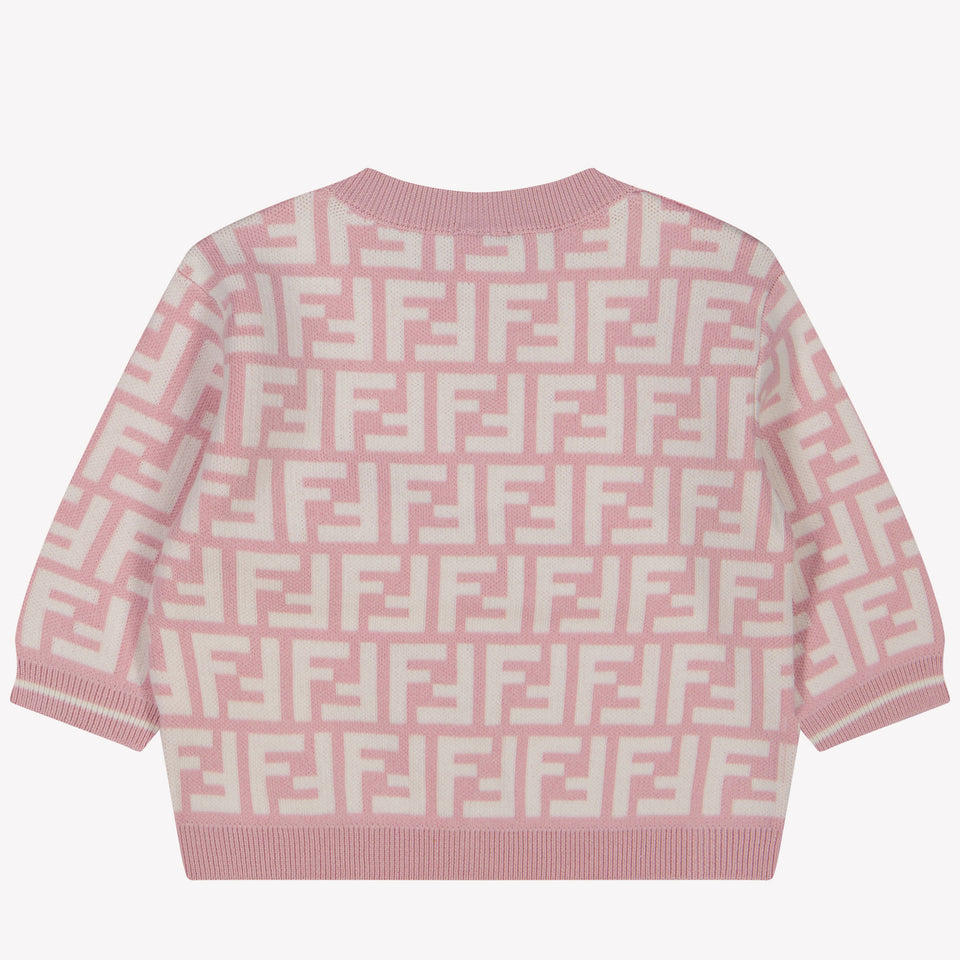 Fendi Bambino Ragazze Maglia Rosa Chiaro