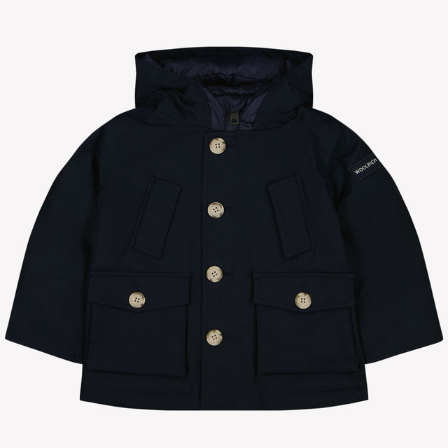 Woolrich Le mien FIRST Pas de parka à fourrure bébé Unisexe Manteau d'hiver Navy