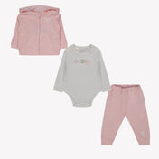 Adivina un bebé unisex Jogging traje de color rosa claro