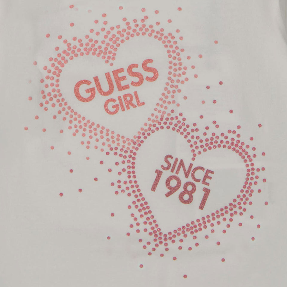 Guess Bebé Chicas Camiseta Blanco Roto