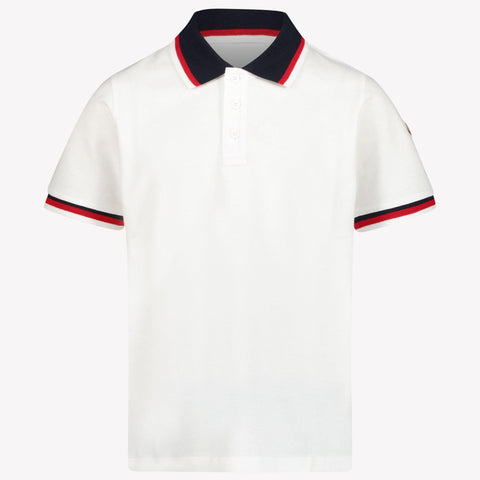 Moncler Enfant Garçons Polo Blanc