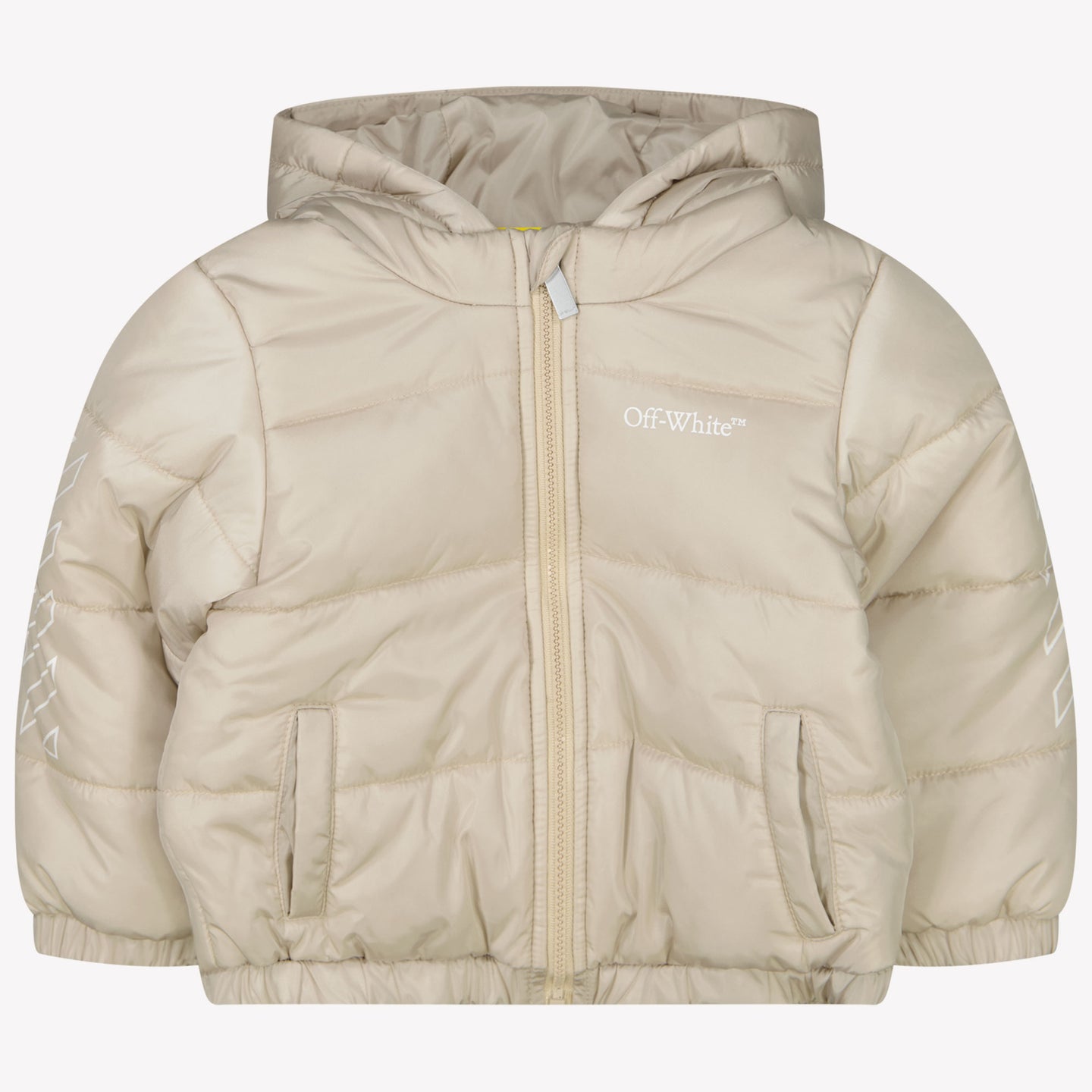 Off-White Bebé unisex chaqueta de invierno beige