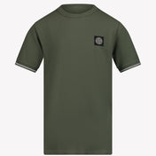 Stone Island Children's Boys Camiseta Ejército de camiseta