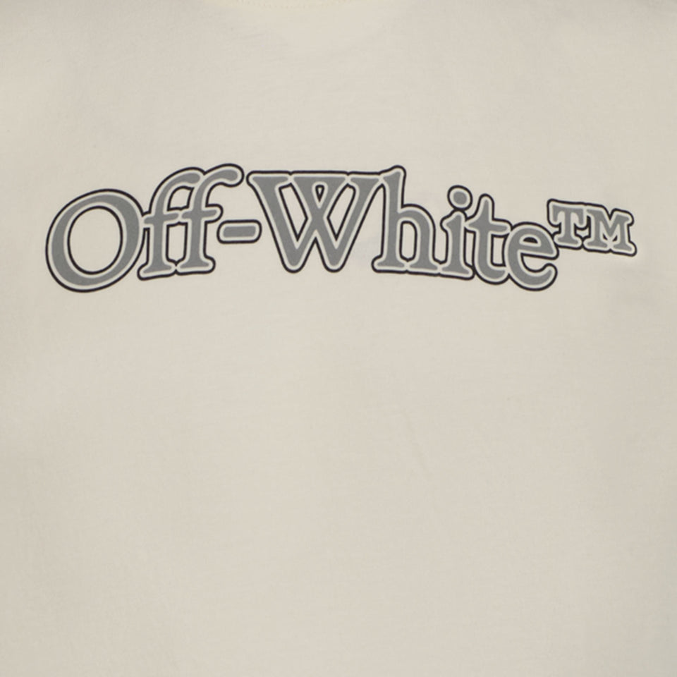 Off-White Jungen T-Shirt aus Weiß