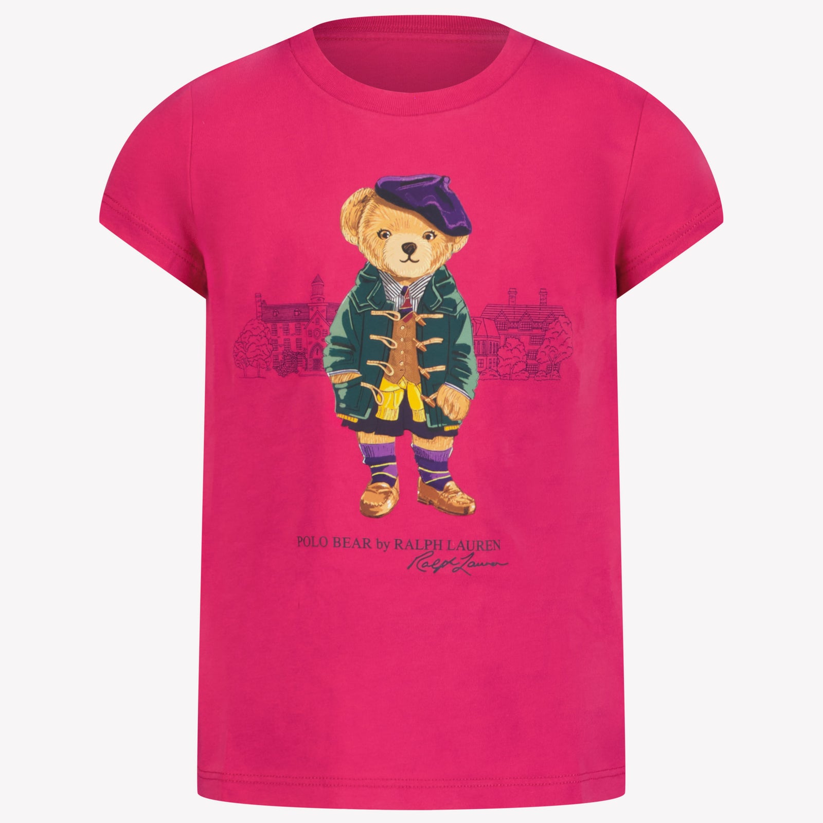 Ralph Lauren Camiseta de chicas Fucsia