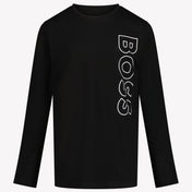 Boss Jongens T-shirt Zwart