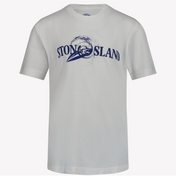 T-shirt dla chłopców dla dzieci w Stone Island White