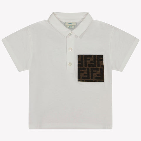 Fendi Bambino Ragazzi Polo Bianco