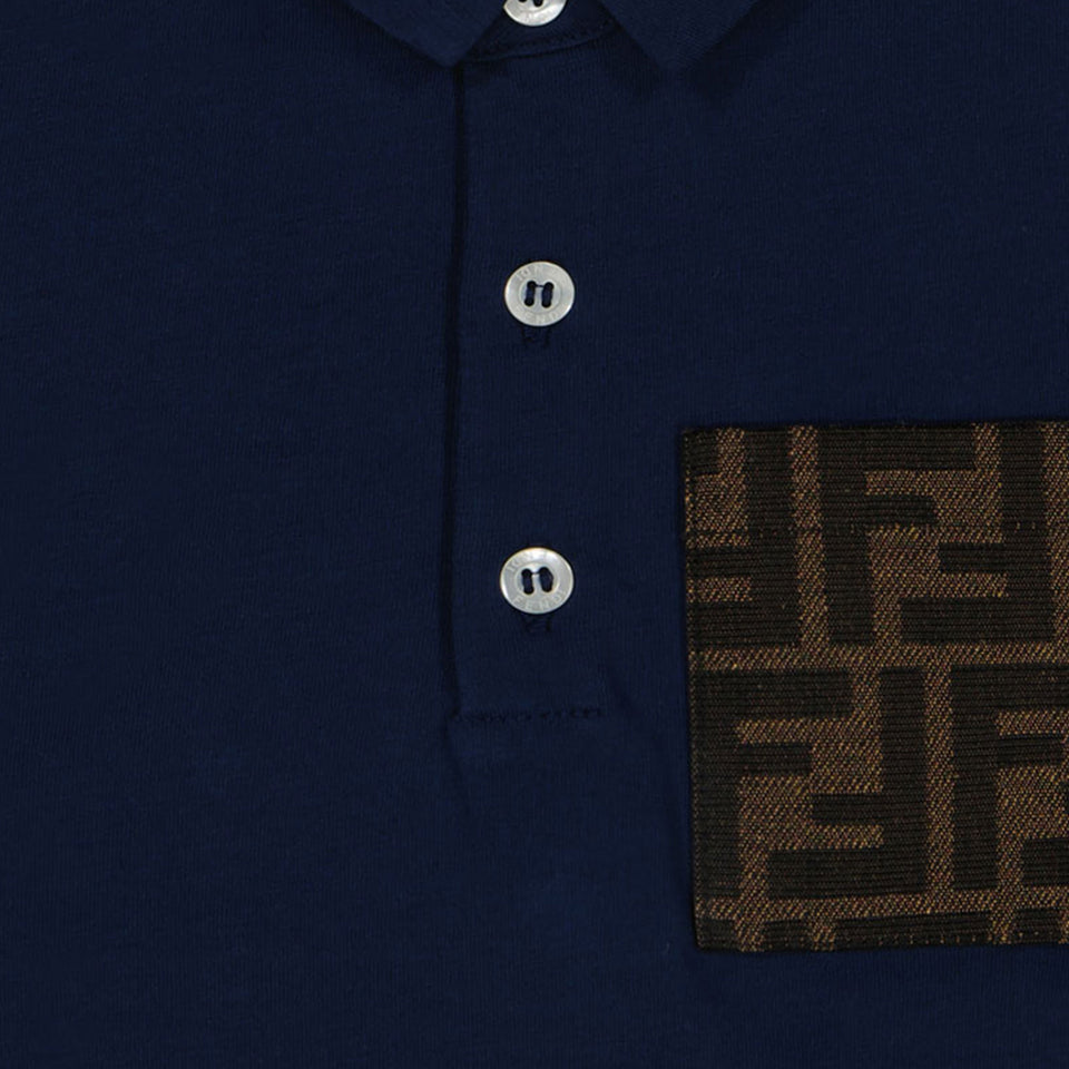 Fendi Bambino Ragazzi Polo Navy