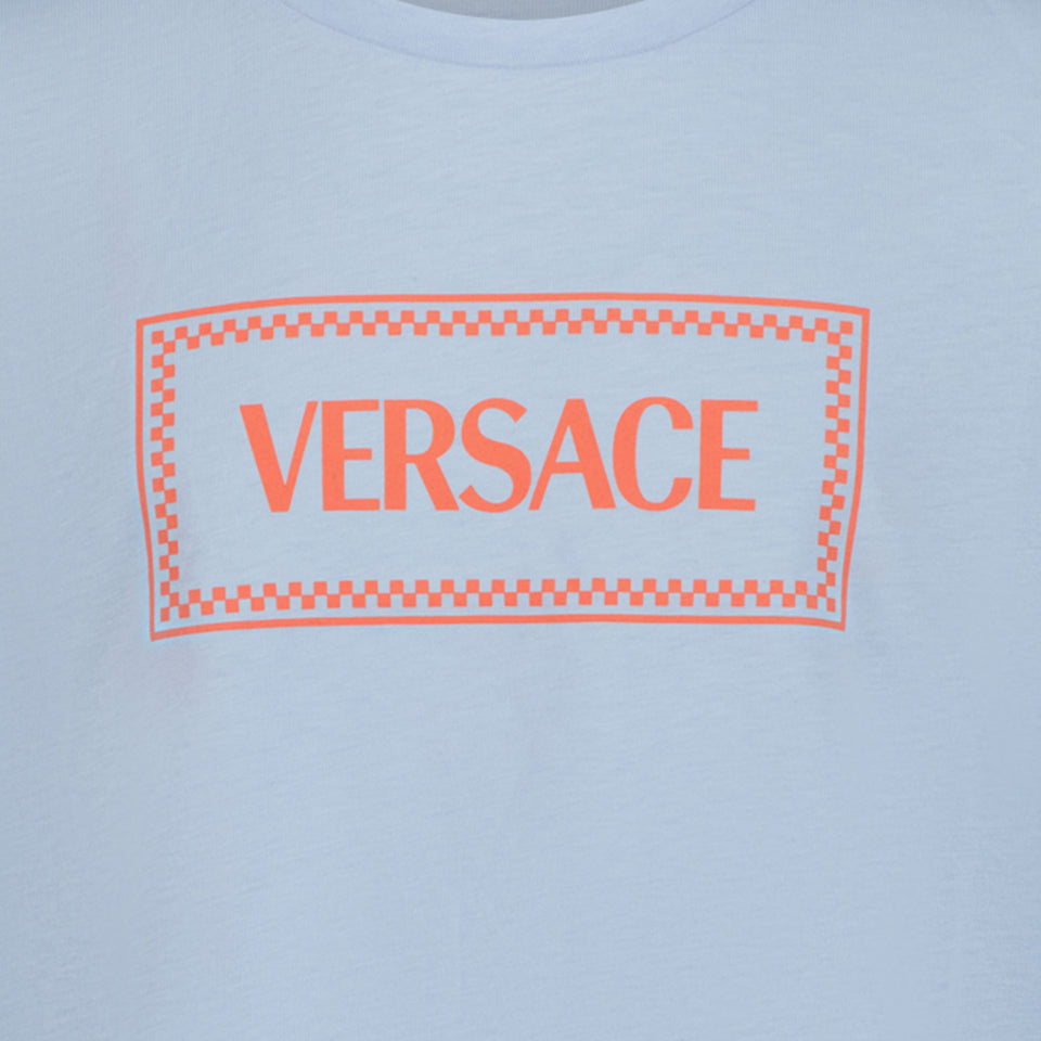 Versace Garçons T-shirt Bleu Clair