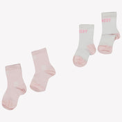 Givenchy Calcetines unisex de bebé rosa claro