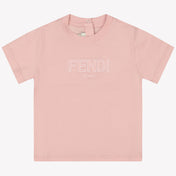 Fendi Baby Mädchen T-Shirt in Hellrosa