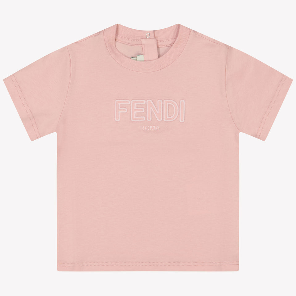 Fendi Baby Mädchen T-Shirt in Hellrosa