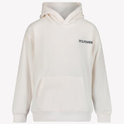 Tommy Hilfiger Unisex Suéter Blanco Roto