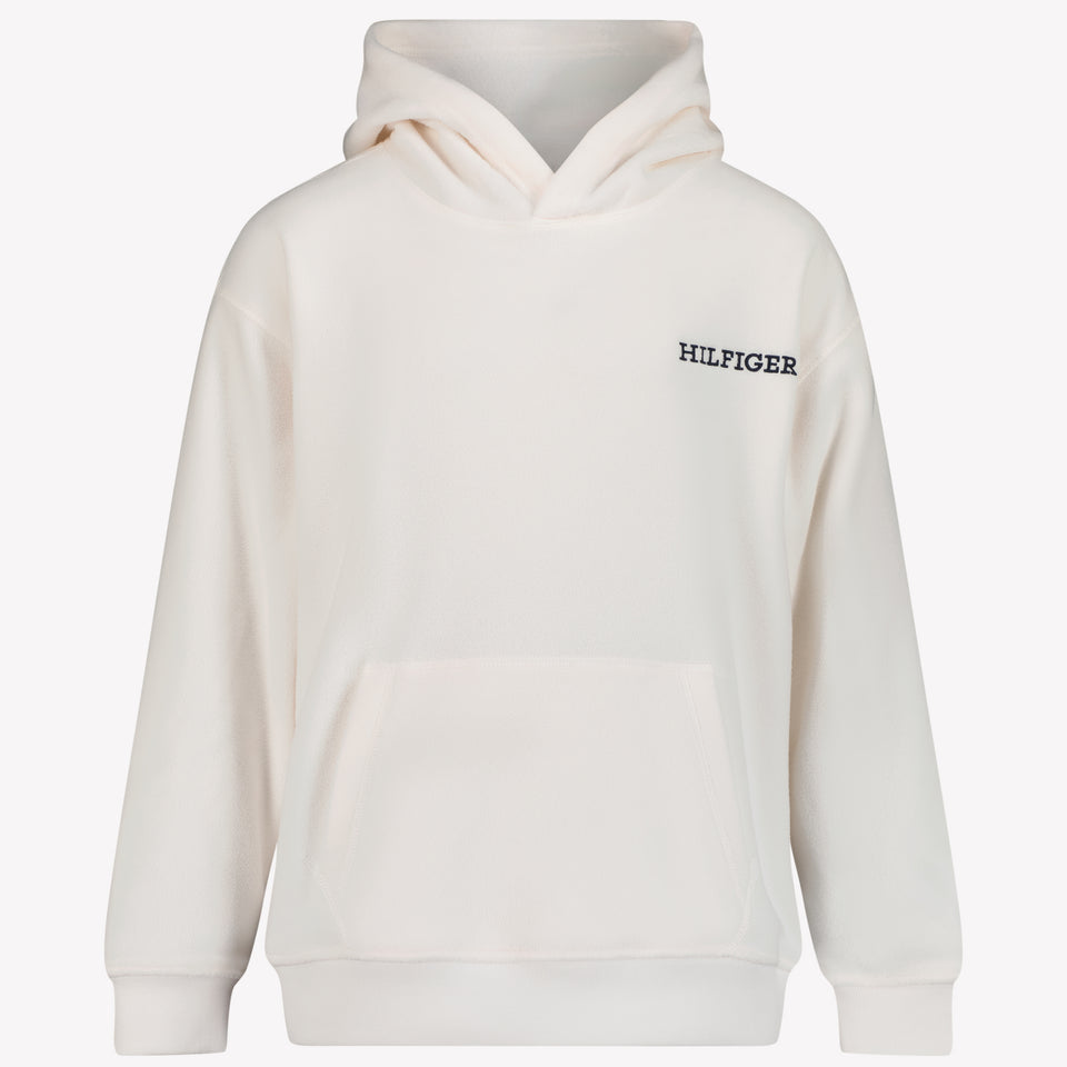 Tommy Hilfiger Unisex Suéter Blanco Roto