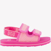 Sandálias de garotas para crianças ugg rosa