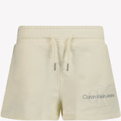 Calvin Klein Kids Girls Shorts Light Beige