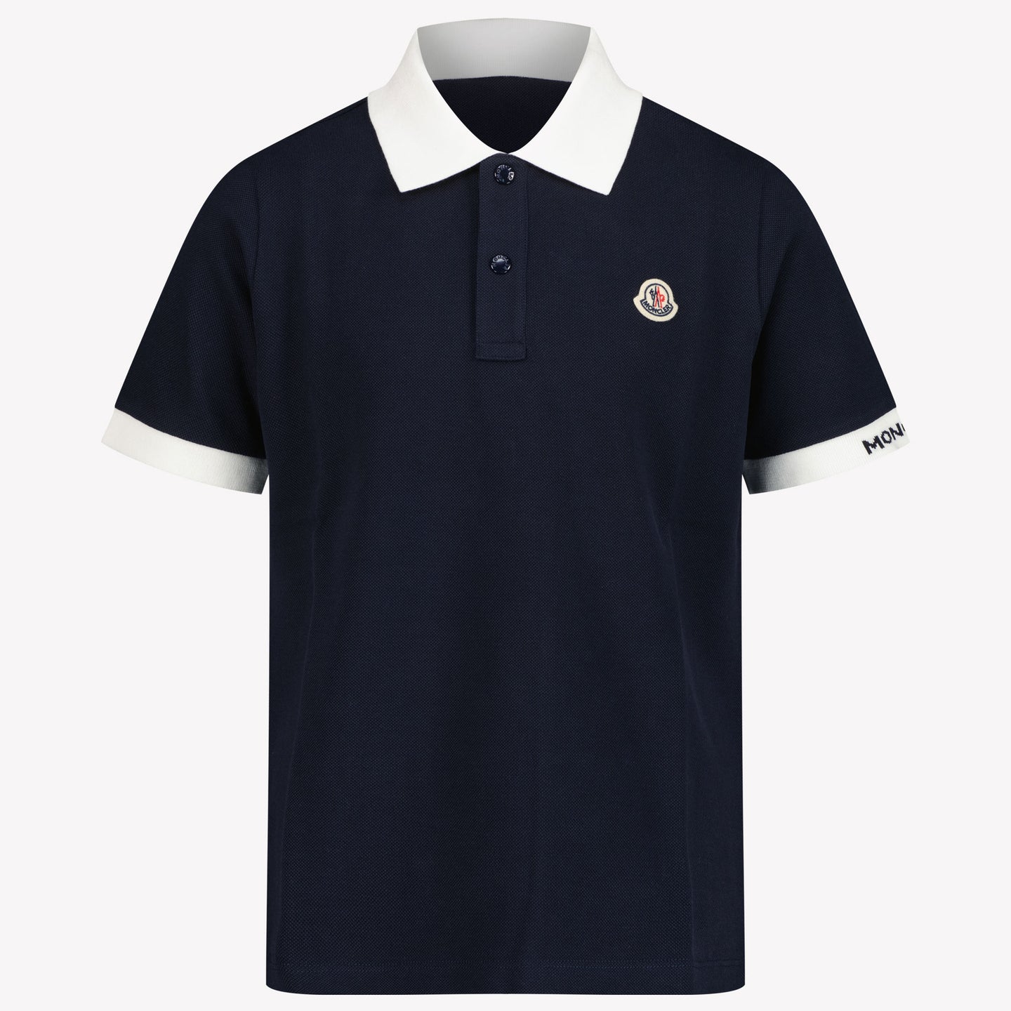 Moncler Boys Polo Navy