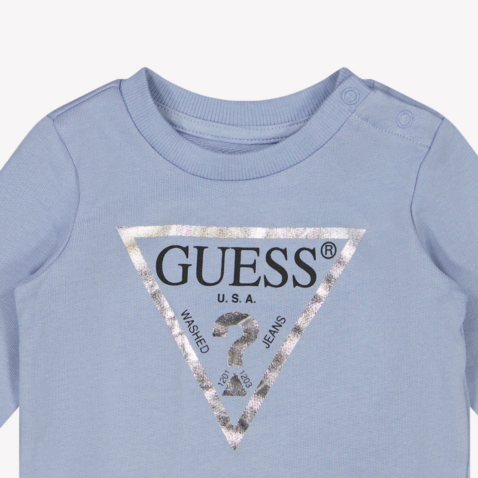 Guess Baby Mädchen Pullover Hellblau