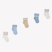 Fendi Bébé Garçons Chaussettes Bleu Clair