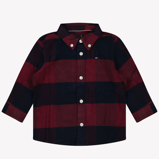 Tommy Hilfiger Bambino Ragazzi Camicetta Bordeaux