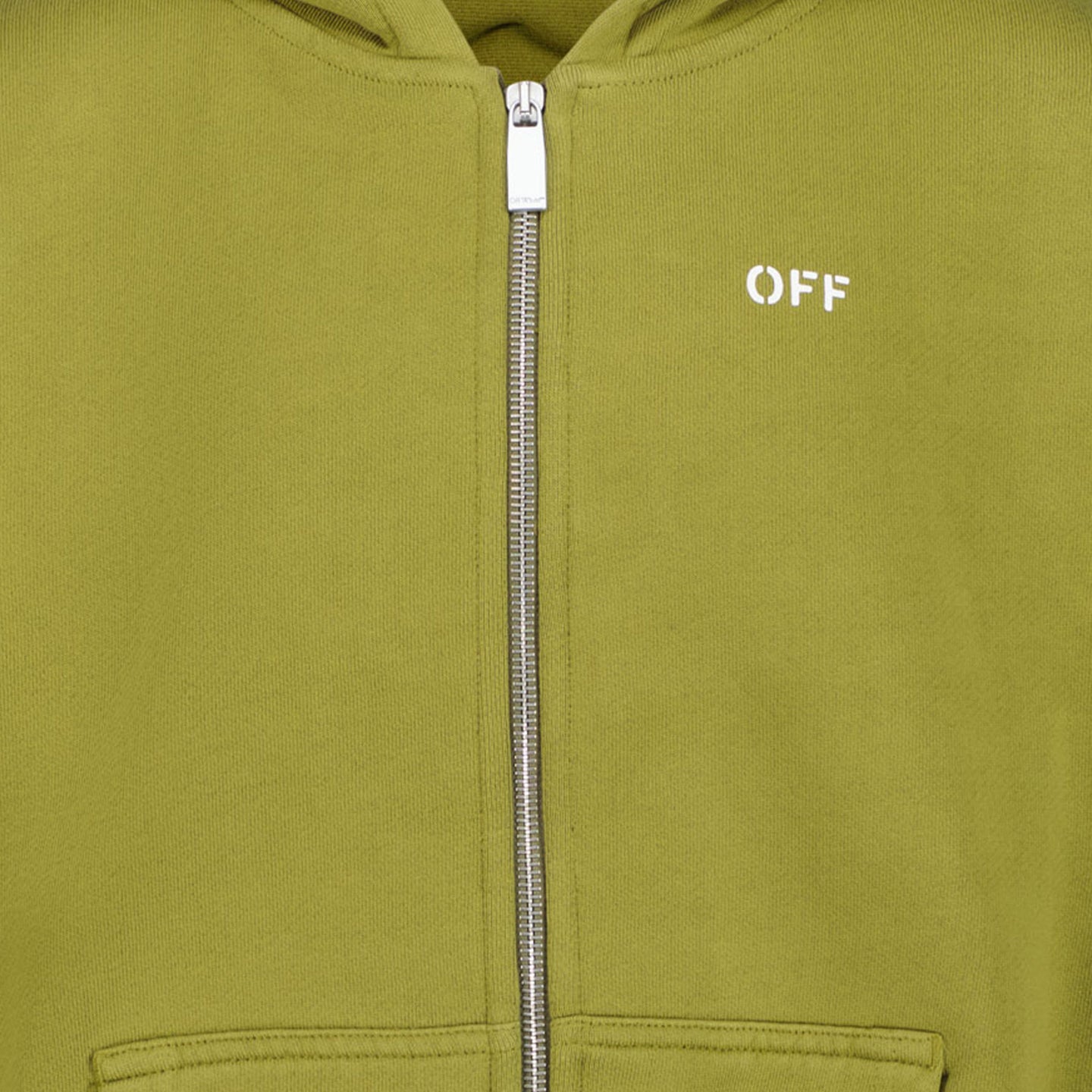 Off-White Ragazzi Veste Verde Oliva