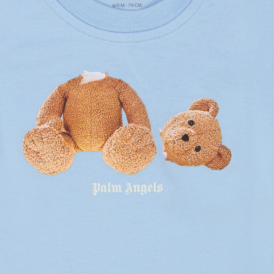 Palm Angels Bébé Garçons T-shirt Bleu Clair