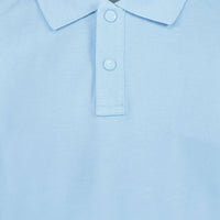 Moncler Enfant Garçons Polo Bleu Clair