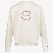 Tommy Hilfiger Ragazzo Ragazze Maglione Bianco