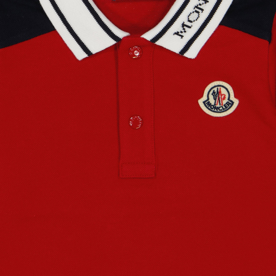 Moncler Bambino Ragazzi Polo Rosso