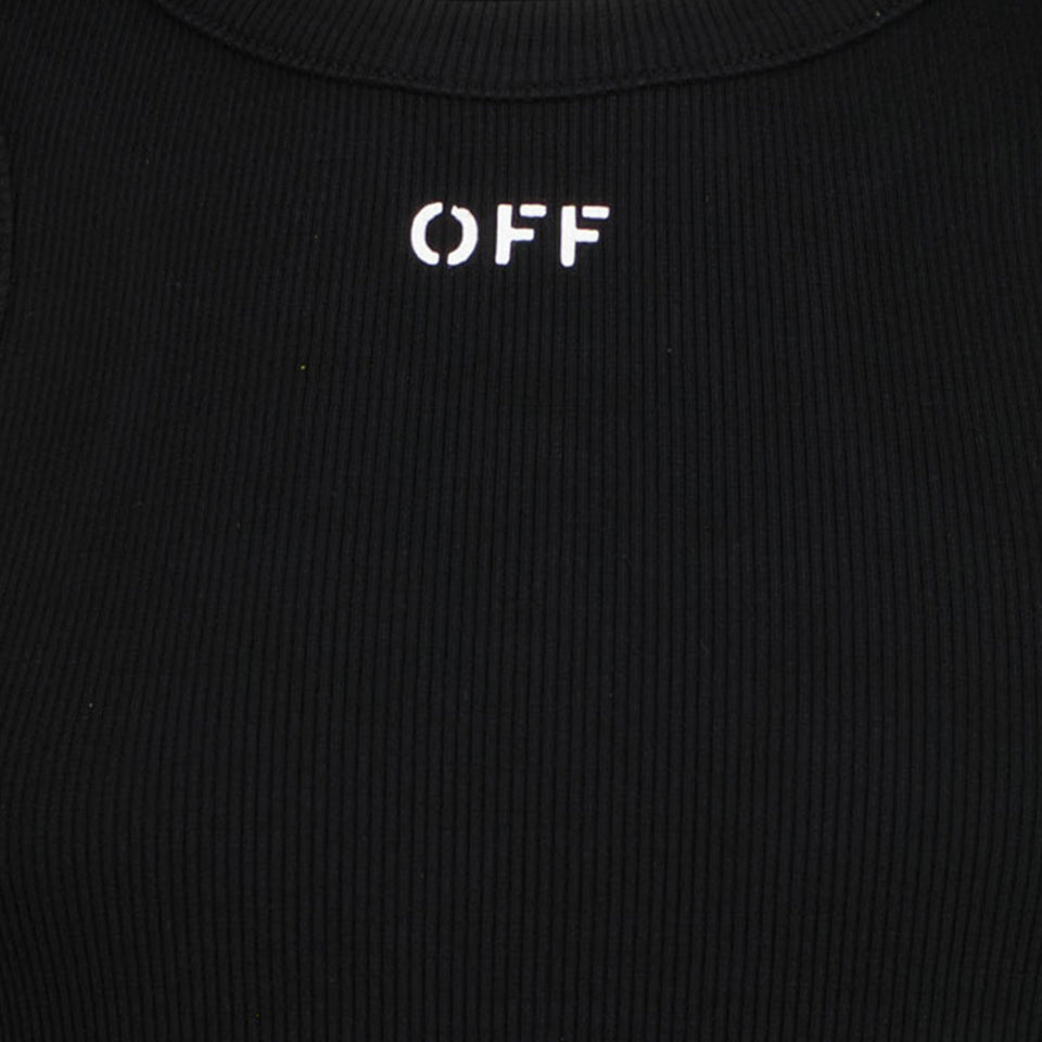 Off-White Kind Mädchen T-Shirt in Schwarz