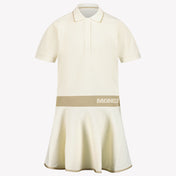 Moncler Niño Chicas Vestido Blanco Roto