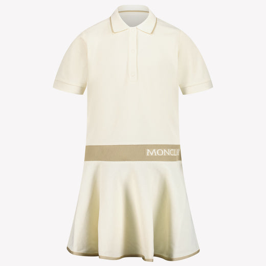 Moncler Niño Chicas Vestido Blanco Roto