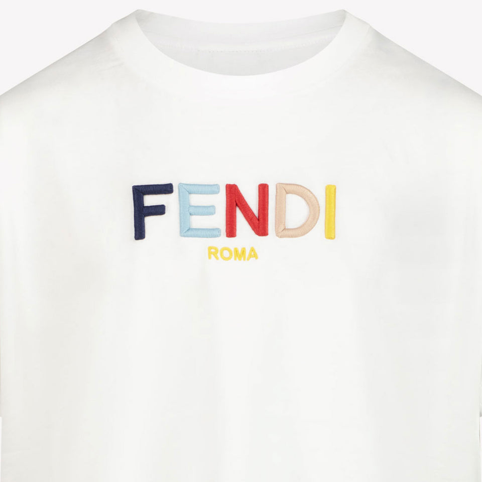 Fendi Camiseta unisex kinder blanca